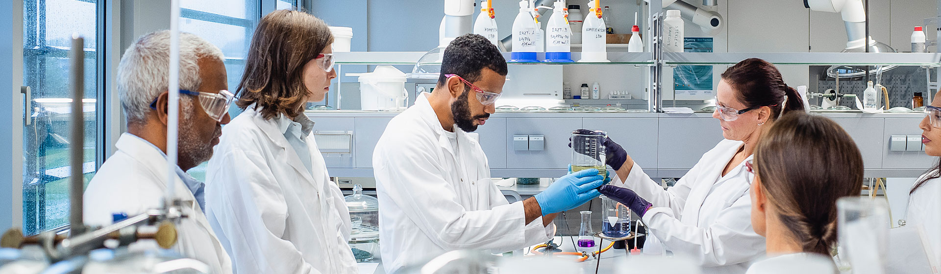 A group of researchers in a lab