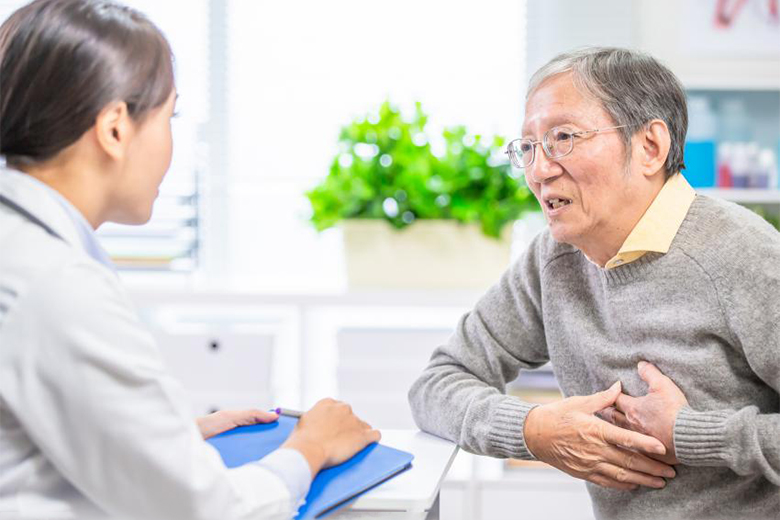 Elderly man at the doctors office